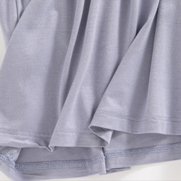 160. Scoop Neck Midi Cami Dress with Built-In  Bra Soft Pastel Blue 2X - Picture 5 of 6